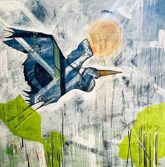 Where Flapping Herons Wake
